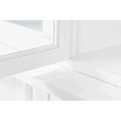 Buffet & Hutch Glass Doors & Drawers Cortina White - LOOMLAN - Sarreid - Buffets & Curios