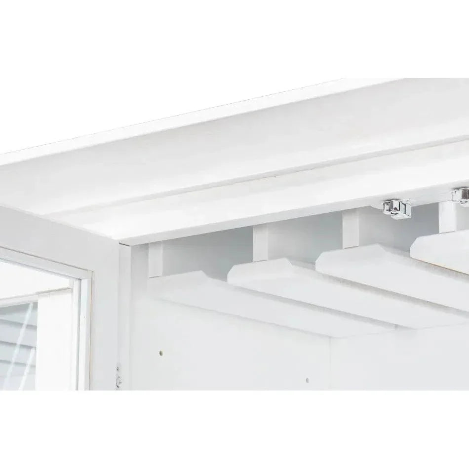 Buffet & Hutch Glass Doors & Drawers Cortina White - LOOMLAN - Sarreid - Buffets & Curios