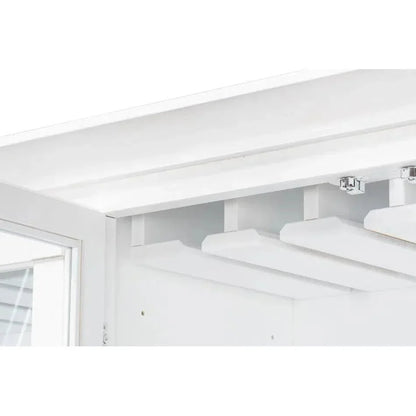 Buffet & Hutch Glass Doors & Drawers Cortina White - LOOMLAN - Sarreid - Buffets & Curios