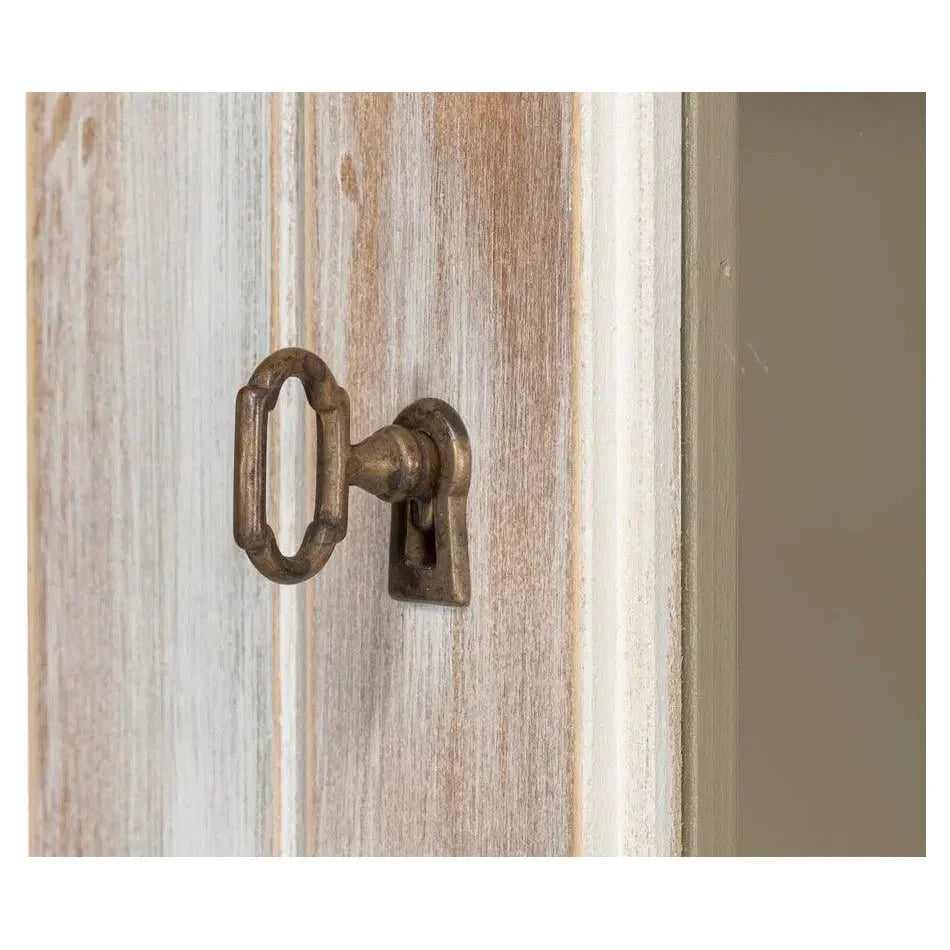 Buffet & Hutch Glass Doors & Drawers Disrupted White - LOOMLAN - Sarreid - Buffets & Curios