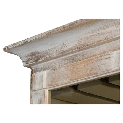 Buffet & Hutch Glass Doors & Drawers Disrupted White - LOOMLAN - Sarreid - Buffets & Curios