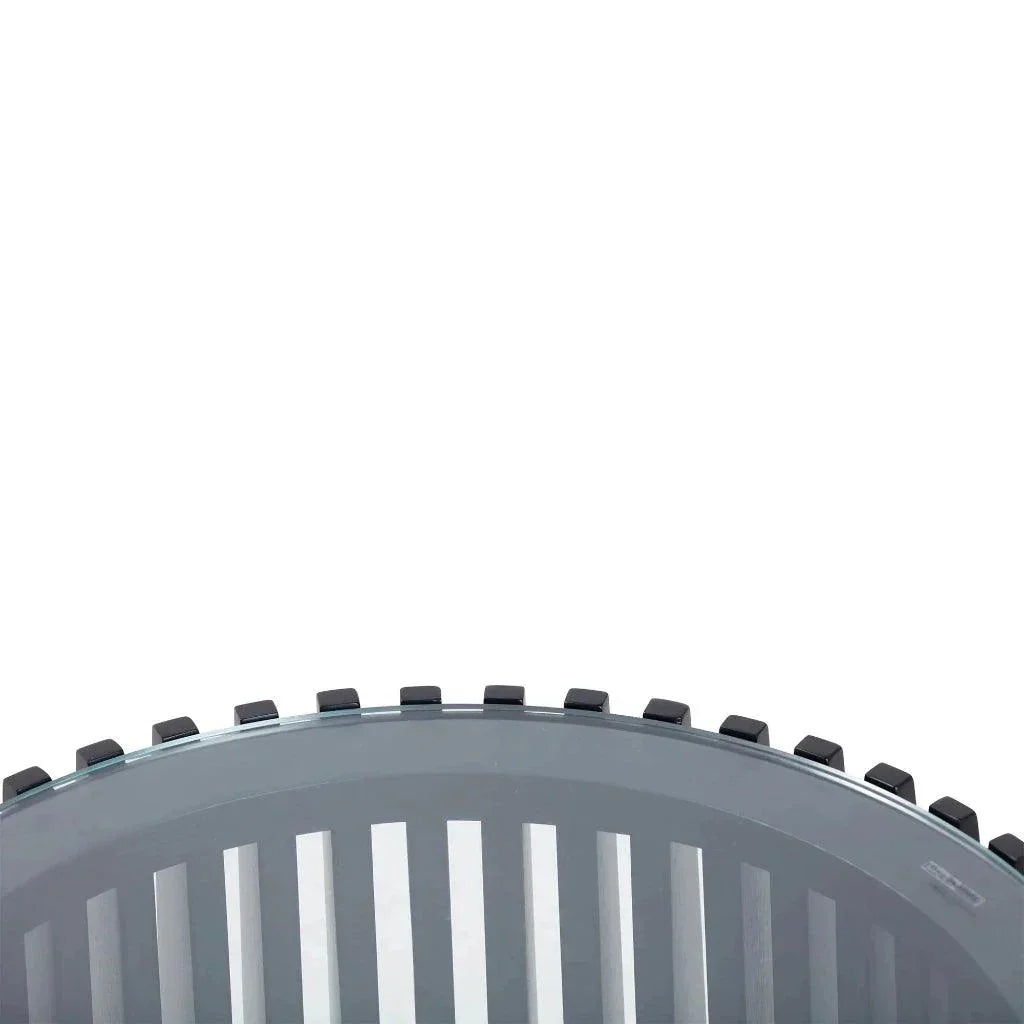 Bungalow Glass Top Wooden Round Side Table - LOOMLAN - LH Imports - Side Tables