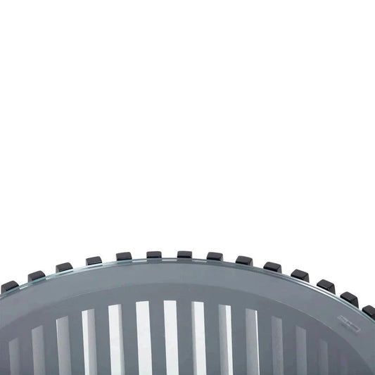 Bungalow Glass Top Wooden Round Side Table - LOOMLAN - LH Imports - Side Tables