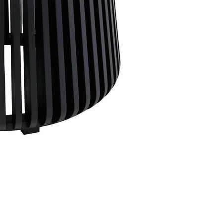 Bungalow Glass Top Wooden Round Side Table - LOOMLAN - LH Imports - Side Tables