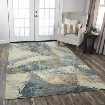 Bura Abstract Beige Large Area Rugs For Living Room - LOOMLAN - LOOMLAN - Area Rugs