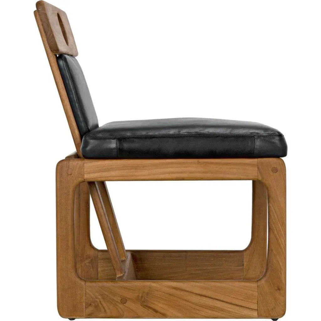 Buraco Dining Chair, Teak - LOOMLAN - Noir - Dining Chairs