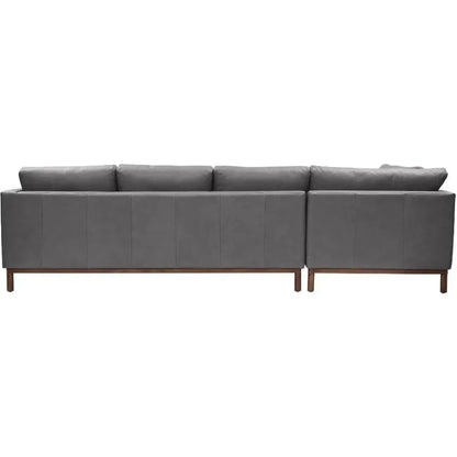 Burbank Large Leather Left Facing Sectional Sofa - LOOMLAN - One For Victory - Sectionals