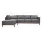 Burbank Large Leather Left Facing Sectional Sofa - LOOMLAN - One For Victory - Sectionals