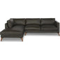 Burbank Small Leather Left Facing Sectional Sofa - LOOMLAN - One For Victory - Sectionals