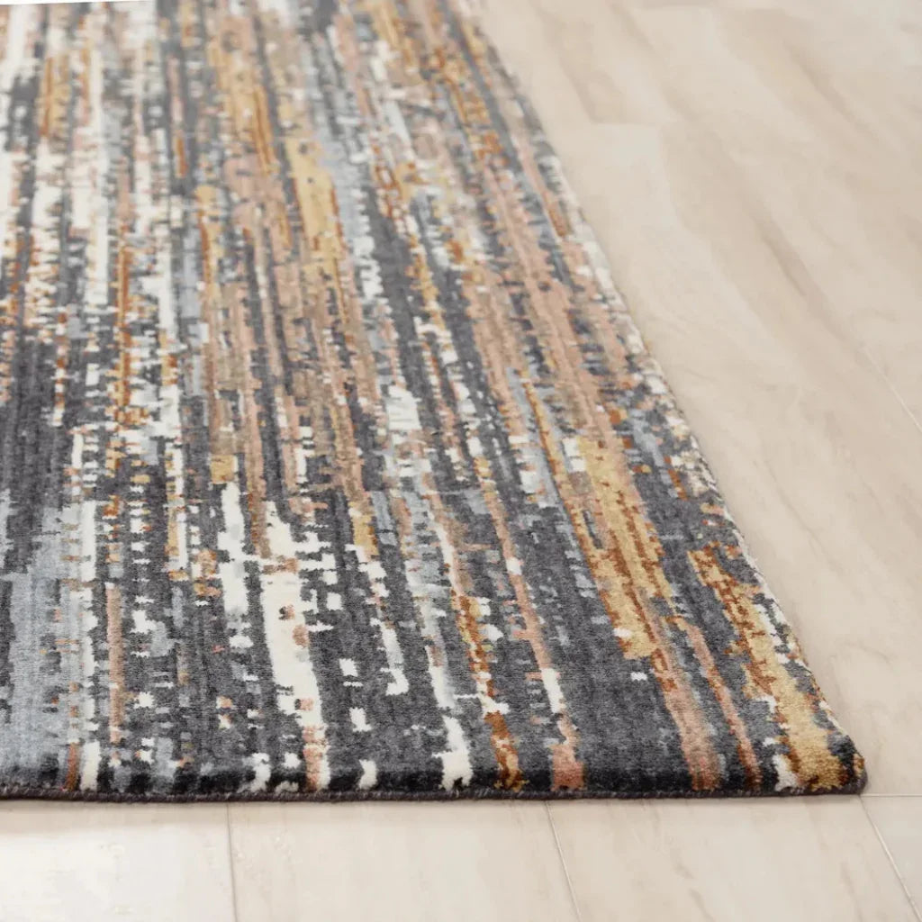 Burd Abstract Charcoal Large Area Rugs For Living Room - LOOMLAN - LOOMLAN - Area Rugs