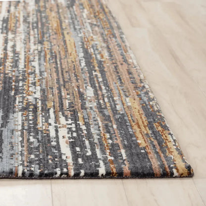Burd Abstract Charcoal Large Area Rugs For Living Room - LOOMLAN - LOOMLAN - Area Rugs