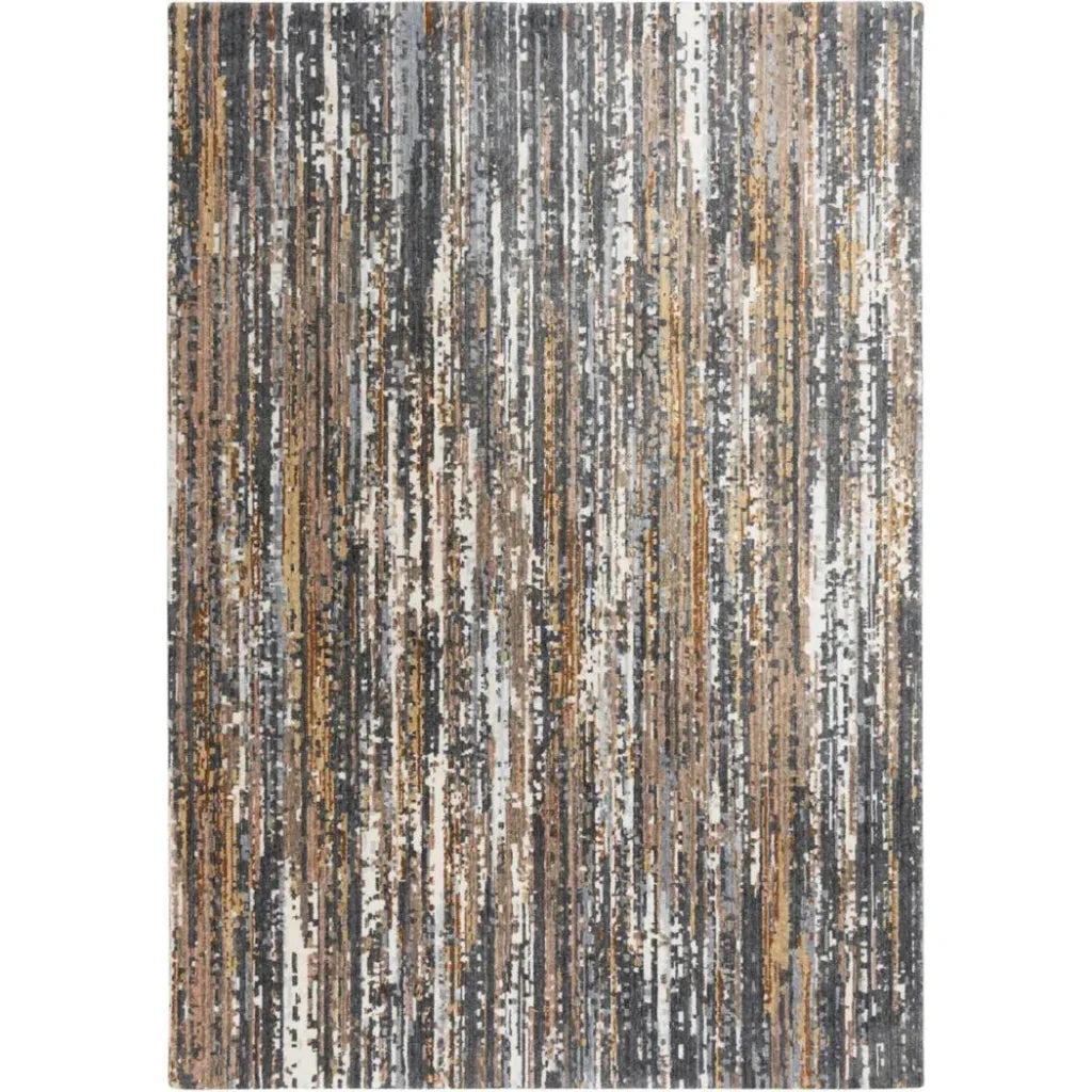 Burd Abstract Charcoal Large Area Rugs For Living Room - LOOMLAN - LOOMLAN - Area Rugs