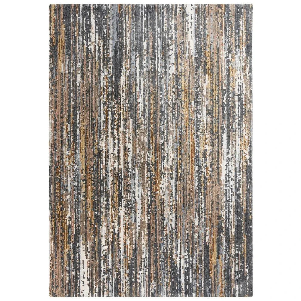 Burd Abstract Charcoal Large Area Rugs For Living Room - LOOMLAN - LOOMLAN - Area Rugs
