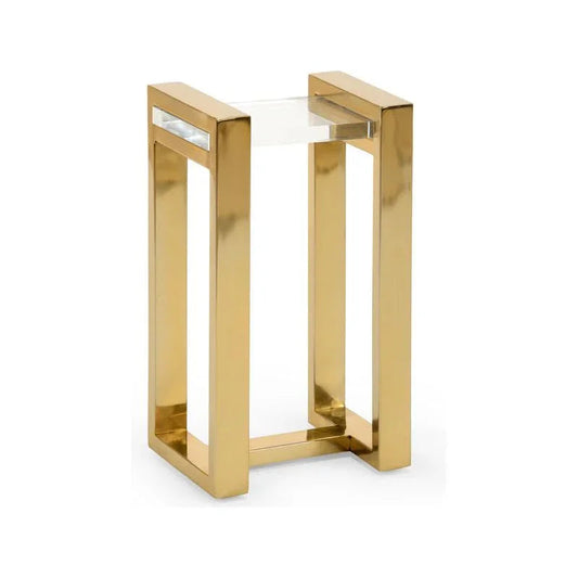 Burge Metalic Gold Framed Side Table - LOOMLAN - Chelsea House - Side Tables