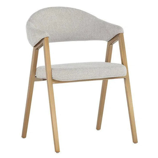 Burgos Fabric Dining Armchair - LOOMLAN - SUNPAN - Dining Chairs