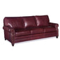 Burgundy Leather Sofa 3 Seater Colonial Red - LOOMLAN - LOOMLAN - Sofas & Loveseats
