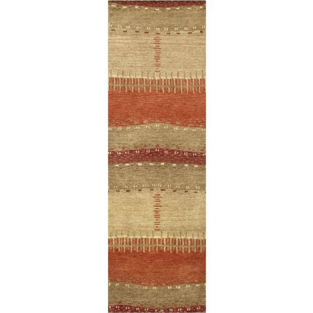 Burh Wool Red Hallway Kitchen Runner Rug - LOOMLAN - LOOMLAN - Area Rugs