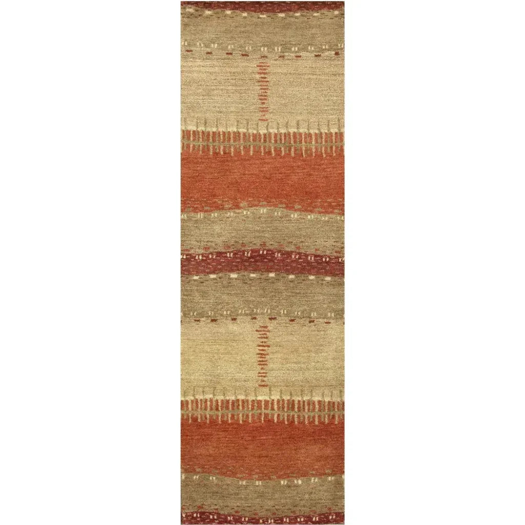 Burh Wool Red Hallway Kitchen Runner Rug - LOOMLAN - LOOMLAN - Area Rugs