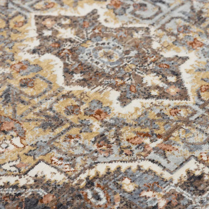 Burk Medallion Dark Rust Large Area Rugs - LOOMLAN - LOOMLAN - Area Rugs