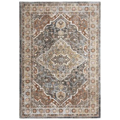 Burk Medallion Dark Rust Large Area Rugs - LOOMLAN - LOOMLAN - Area Rugs