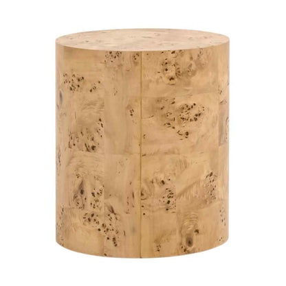 Burl Wooden Round Accent Table