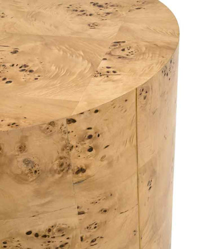 Burl Wooden Round Accent Table