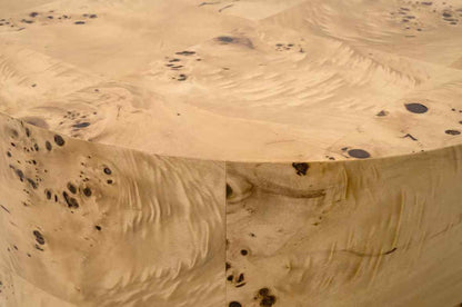 Burl Wooden Round Accent Table