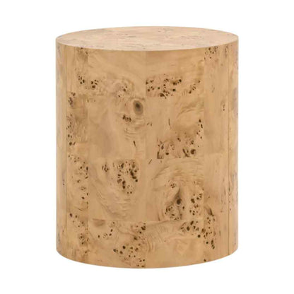 Burl Wooden Round Accent Table