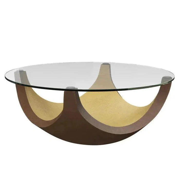 Burnell Coffee Table With & Brass Base - LOOMLAN - SUNPAN - Coffee Tables