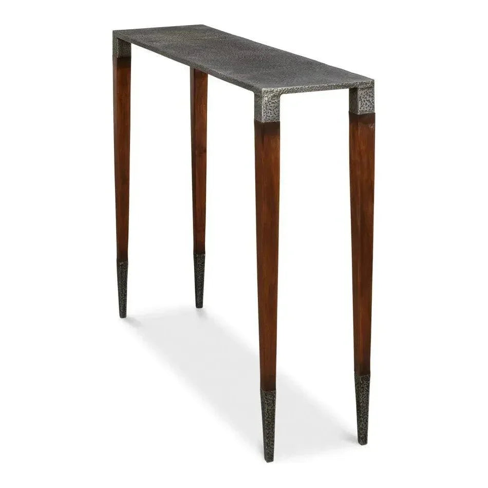 Burnford Console Table Antiqued Finish - LOOMLAN - Sarreid - Console Tables