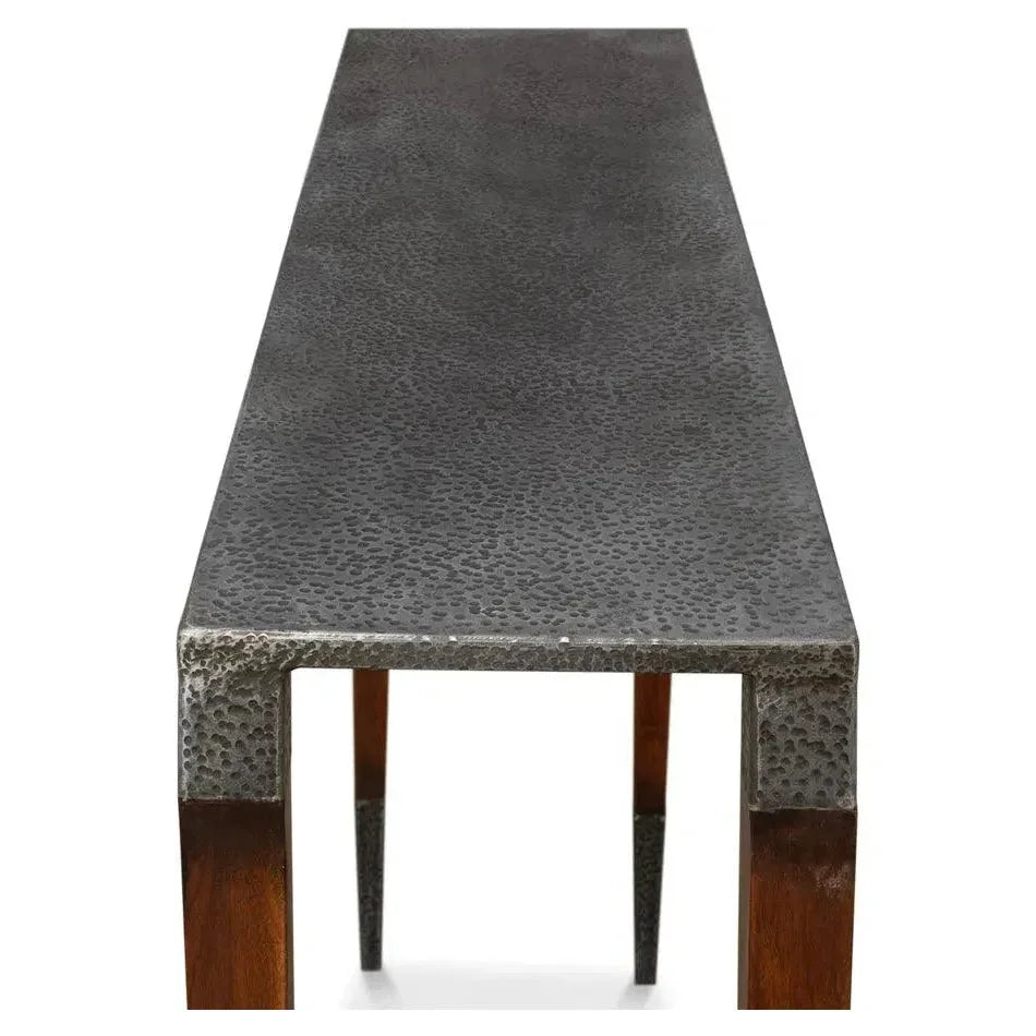 Burnford Console Table Antiqued Finish - LOOMLAN - Sarreid - Console Tables