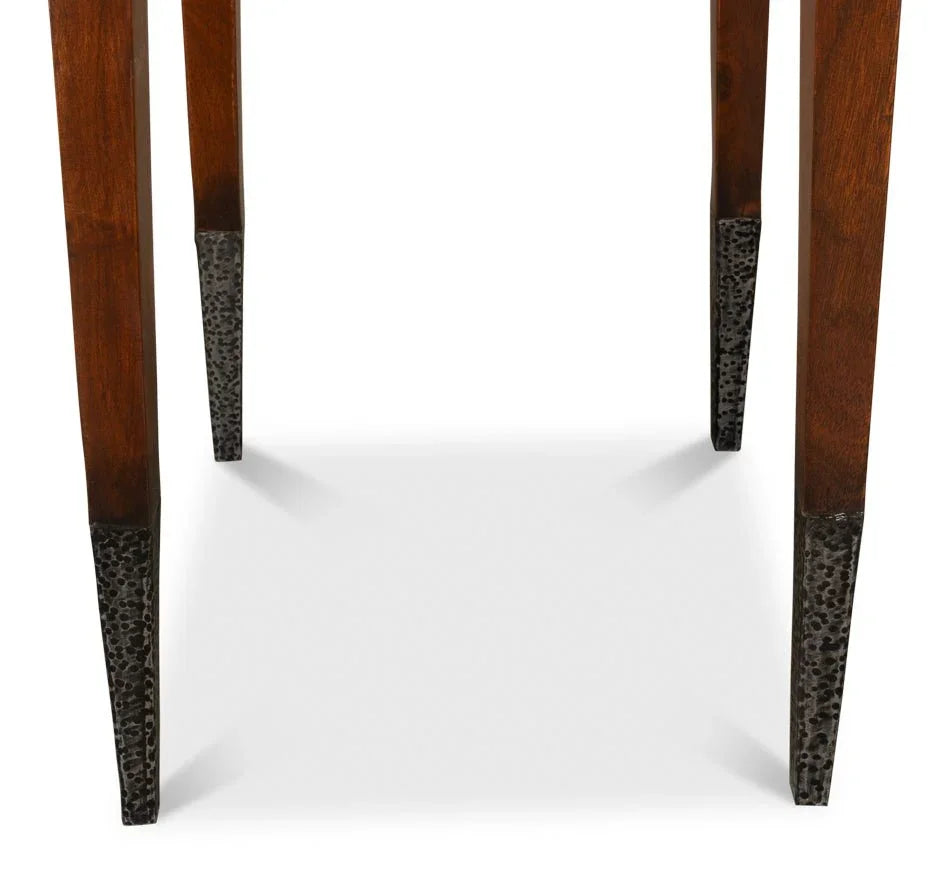 Burnford Wood Framed Sqaure Table - LOOMLAN - Sarreid - Side Tables