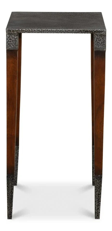 Burnford Wood Framed Sqaure Table - LOOMLAN - Sarreid - Side Tables