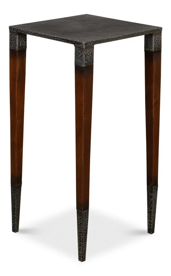 Burnford Wood Framed Sqaure Table - LOOMLAN - Sarreid - Side Tables