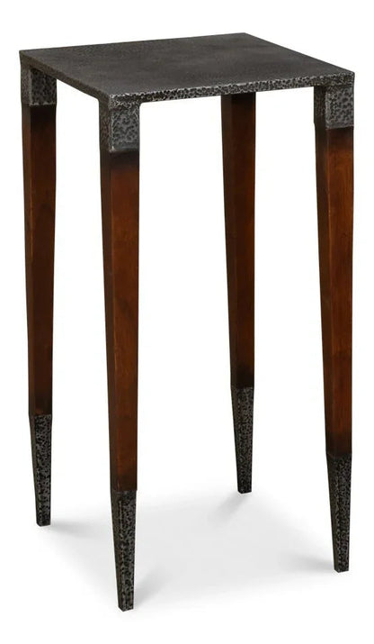 Burnford Wood Framed Sqaure Table - LOOMLAN - Sarreid - Side Tables