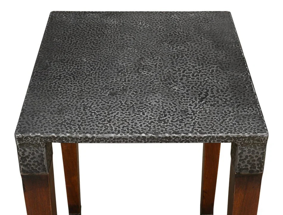 Burnford Wood Framed Sqaure Table - LOOMLAN - Sarreid - Side Tables