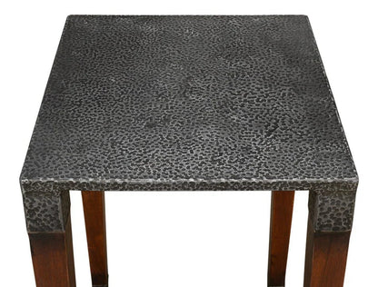 Burnford Wood Framed Sqaure Table - LOOMLAN - Sarreid - Side Tables