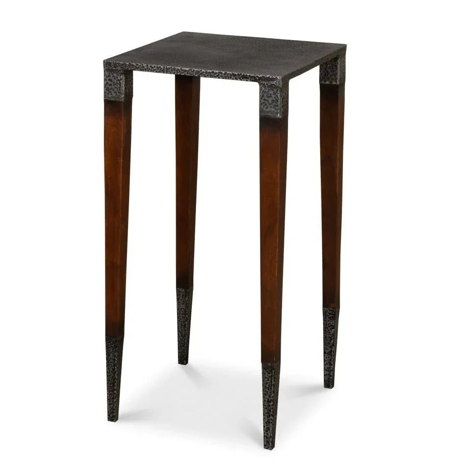 Burnford Wood Framed Sqaure Table - LOOMLAN - Sarreid - Side Tables