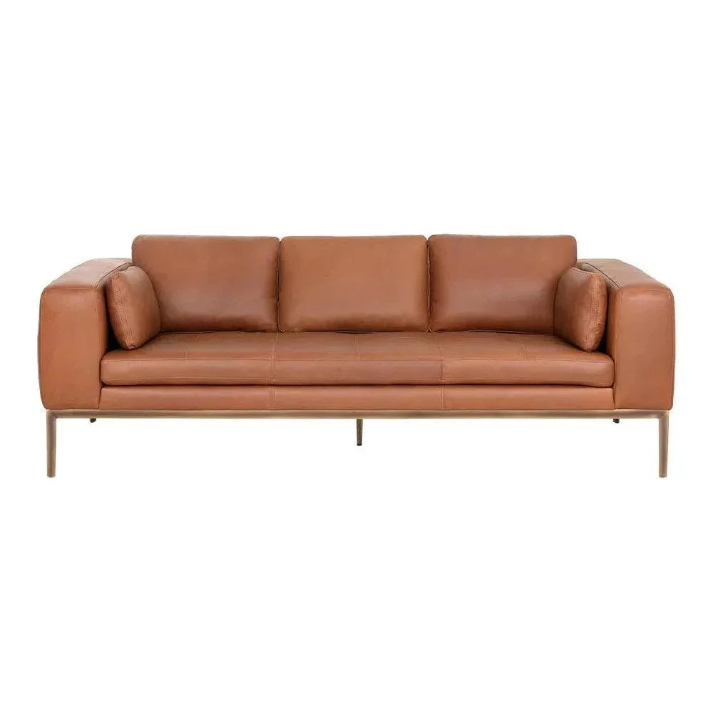 Burr Leather Sofa - LOOMLAN - SUNPAN - Sofas & Loveseats