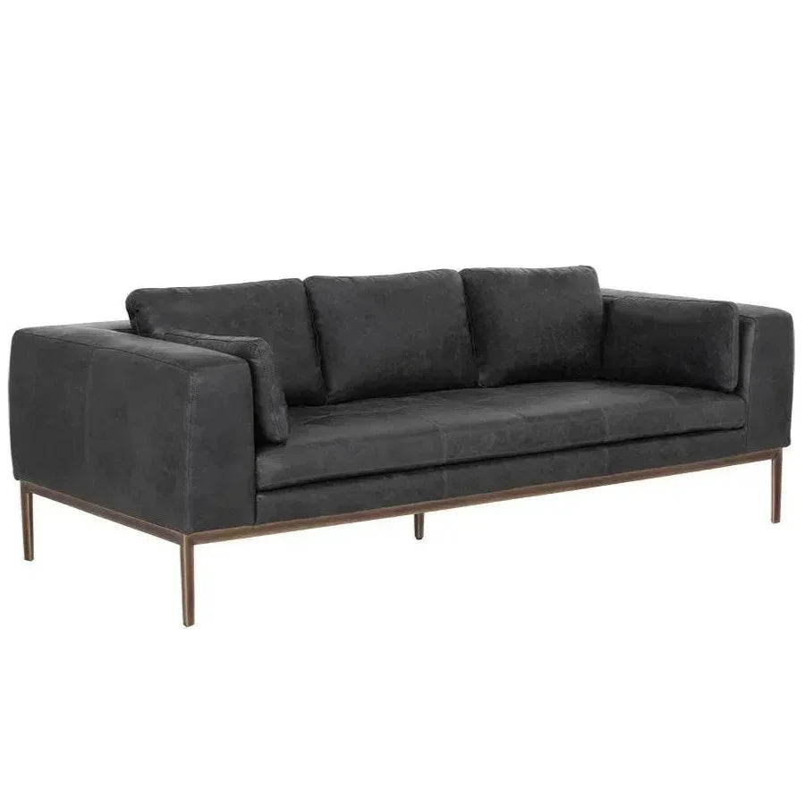 Burr Leather Sofa - LOOMLAN - SUNPAN - Sofas & Loveseats
