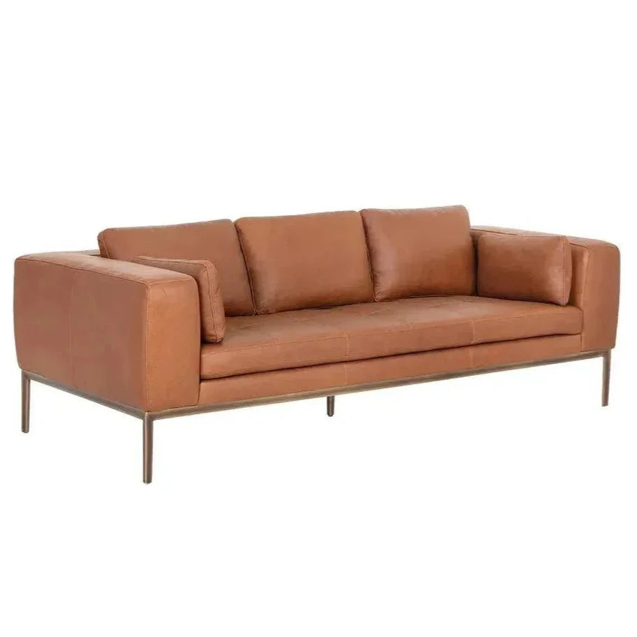 Burr Leather Sofa - LOOMLAN - SUNPAN - Sofas & Loveseats