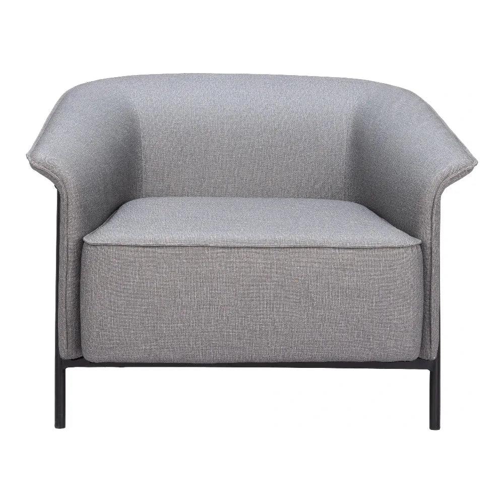 Burry Slate Gray Accent Arm Chair - LOOMLAN - Zuo Modern - Accent Chairs