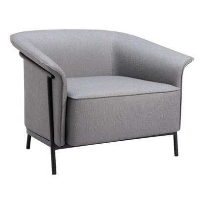 Burry Slate Gray Accent Arm Chair - LOOMLAN - Zuo Modern - Accent Chairs