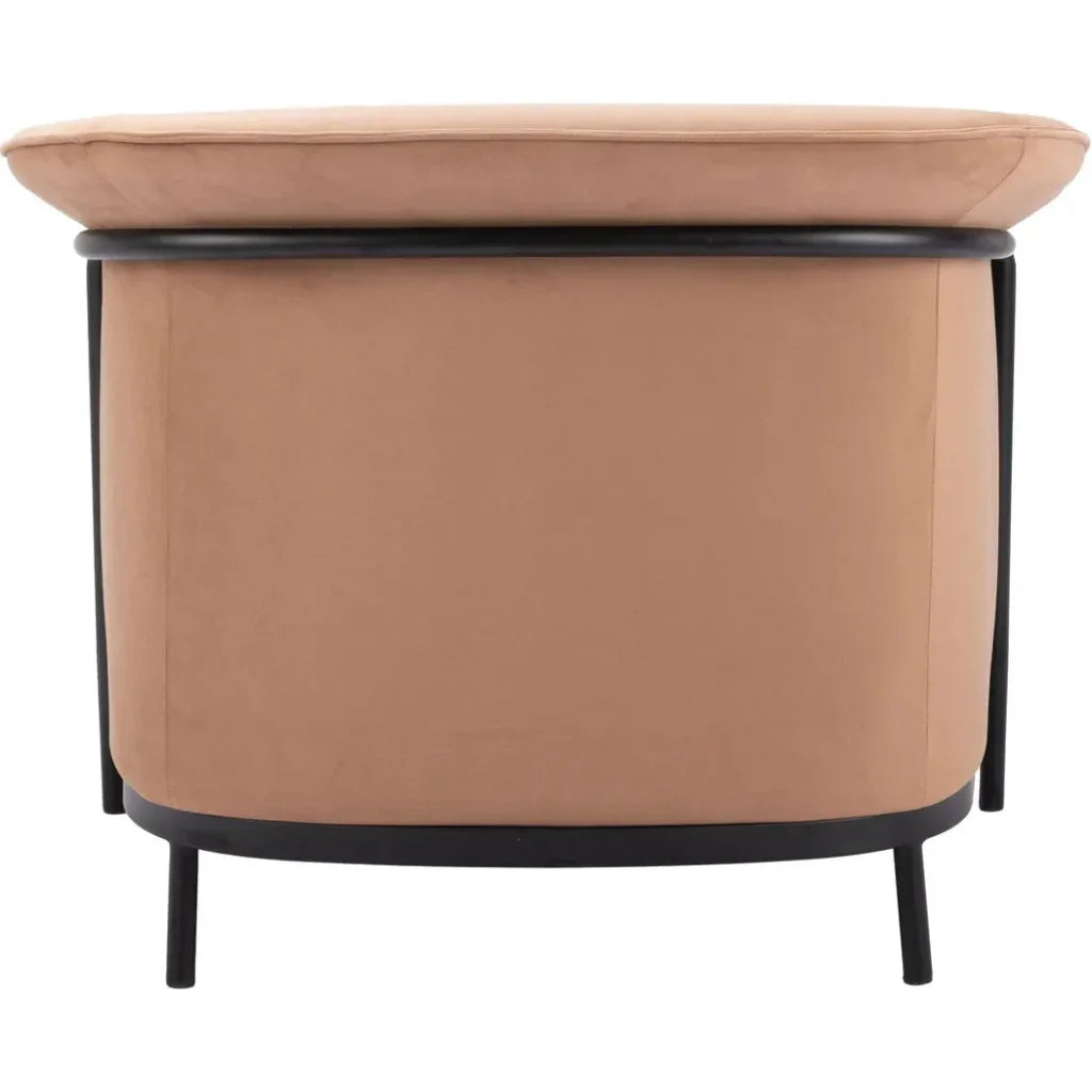 Burry Steel Tan Accent Arm Chair - LOOMLAN - Zuo Modern - Accent Chairs