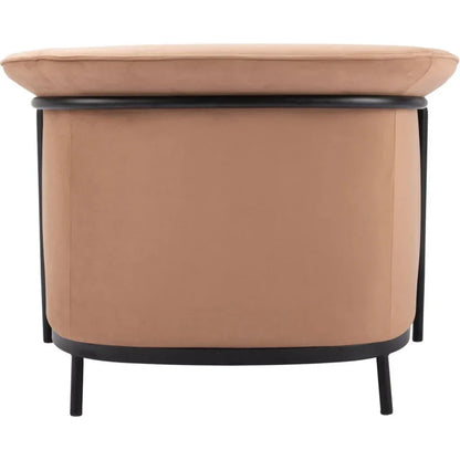 Burry Steel Tan Accent Arm Chair - LOOMLAN - Zuo Modern - Accent Chairs