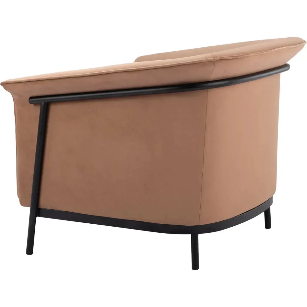 Burry Steel Tan Accent Arm Chair - LOOMLAN - Zuo Modern - Accent Chairs