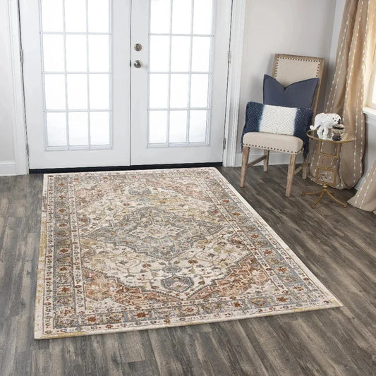 Bury Medallion / Multi Large Area Rugs For Living Room - LOOMLAN - LOOMLAN - Area Rugs