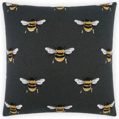 Busy Bee Charcoal Black Throw Pillow Insert - LOOMLAN - D.V. Kap - Throw Pillows