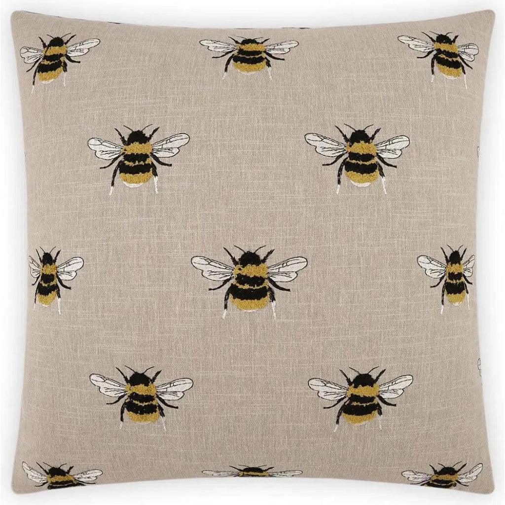 Busy Bee Linen Brown Throw Pillow Insert - LOOMLAN - D.V. Kap - Throw Pillows