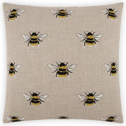 Busy Bee Linen Brown Throw Pillow Insert - LOOMLAN - D.V. Kap - Throw Pillows